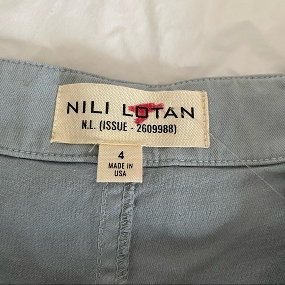NWOT Nili Lotan Jenna Pant - Steel Blue with Tape - Picture 5 of 9